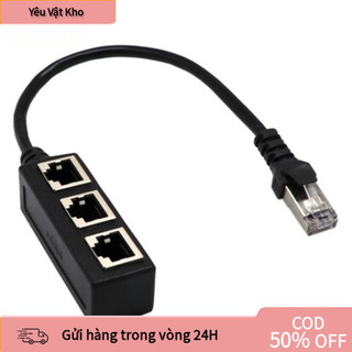 [COD] Bộ Chia Cổng Mạng LAN RJ45 1 Ra 3, Cáp Ethernet Phân Tách Tín Hiệu Cho Văn Phòng, Gia Đình