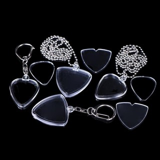 SSVN Guitarists Lưu trữ Guitar Pick Collection Box Clear Holder Keyring Bag Hình trái tim Picks Kích thước Case Phụ kiện âm nhạc.