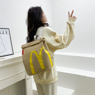 Túi đi học McDonald 's Túi giấy Ba lô hành lý dung tích lớn để du lịch mua sắm thể thao