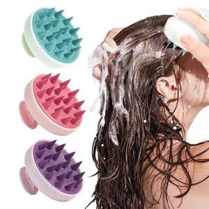 Bàn chải dầu gội silicon sạch gàu massage da đầu dầu gội ma thuật lược massage chống ngứa thiết bị gãi