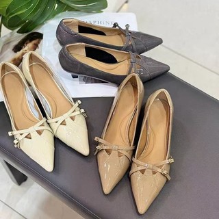 Giày cao gót mũi nhọn Giày cao gót nữ Slip-On miệng nông