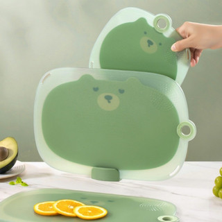 [Vận chuyển nội địa] Silicone trái cây thớt tấm phim hoạt hình dễ thương cấp thực phẩm treo nấm mốc nhà bếp cắt rau tấm