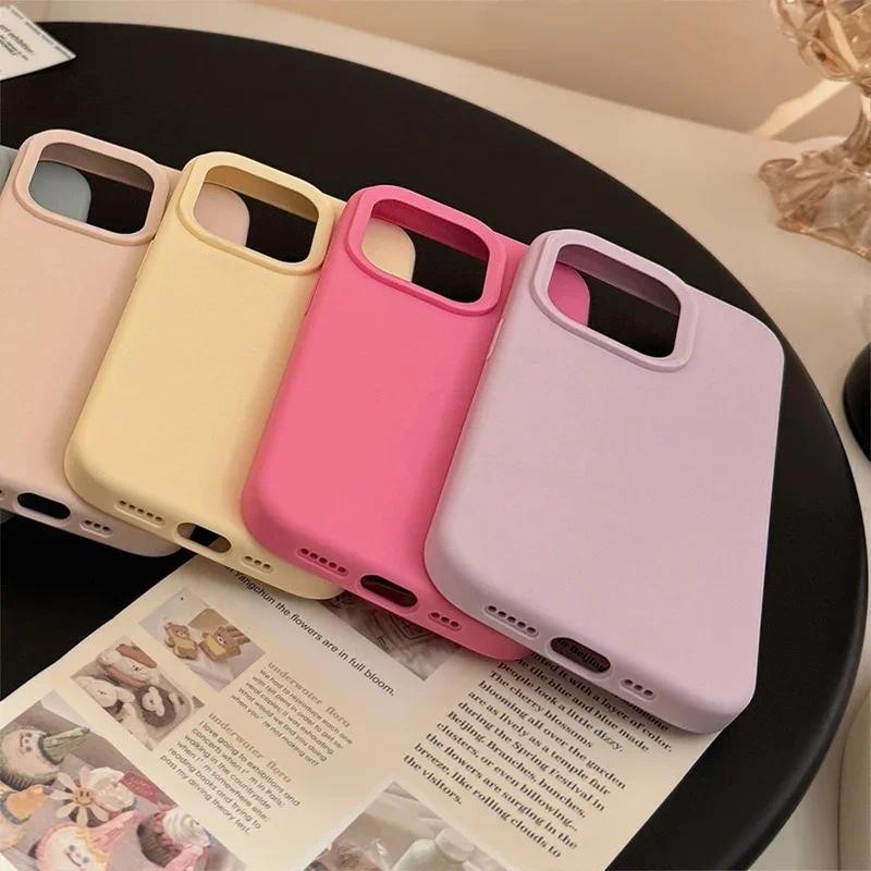 Ốp điện thoại thời trang đơn giản bằng silicon lấy cảm hứng từ Dopamine cho iPhone 16 17 Pro 16 Plus 16 Pro Max 15 14 13 12 11 Ốp lưng chống sốc