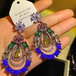 Handmade Tinh Tế Hoa Zircon Thanh Lịch Phong Cách Mới Nhẹ Bông Tai Sang Trọng Bán Buôn