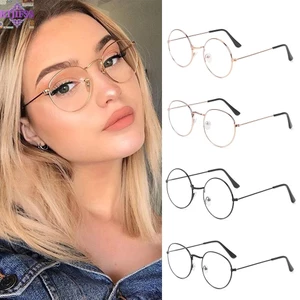 RTJIFSS Kính kim loại Máy tính tròn cổ điển Khung siêu nhẹ