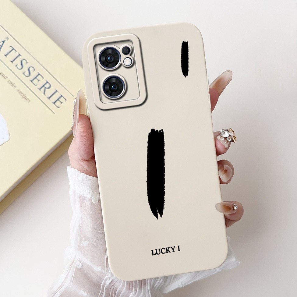 Oppo Reno7 5G CPH2371 Ốp lưng Oppo Reno7 5G Chữ thời trang đơn giản Thiết kế họa tiết A-Z Ốp lưng chống sốc bằng silicon