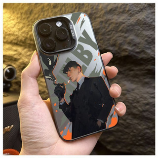 Ốp điện thoại di động mới Peaky Blinders thời trang cho iPhone 11 / 16 thương hiệu iPhone 12 / 13 / 14 15 pro max IMD Vỏ bảo vệ chống rơi và chống sốc bằng bạc đầy màu sắc