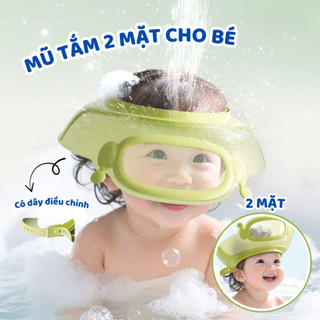Mũ Gội Đầu Nón Tắm Cho Bé Silicon Chắn Nước Vào Tai và Mắt Điều Chỉnh 0-15 Tuổi Đeo Được 2 Mặt Life Plus - MT02