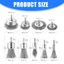 EDB * Bàn chải bánh xe dây khoan điện bằng thép Carbon 9pc Bộ mài loại bỏ sơn rỉ sét