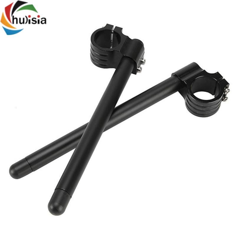chulisia Thay thế xe máy ATV Clip-on Racing Grip Tay cầm bằng nhôm 31mm Đen