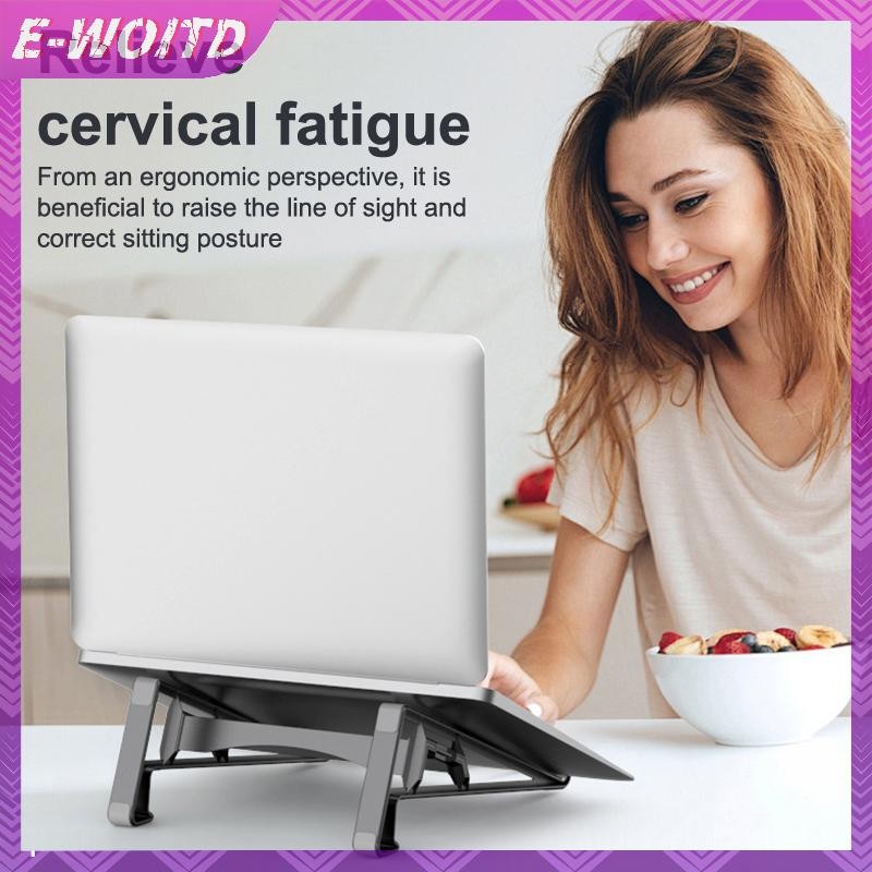 E-WOITD 2in1 Laptop Dọc Giá Đỡ Máy Tính Bảng Notebook Máy Tính Nâng Cao Chân Đế Cho Pro Cho Văn Phòng Studio HNVN