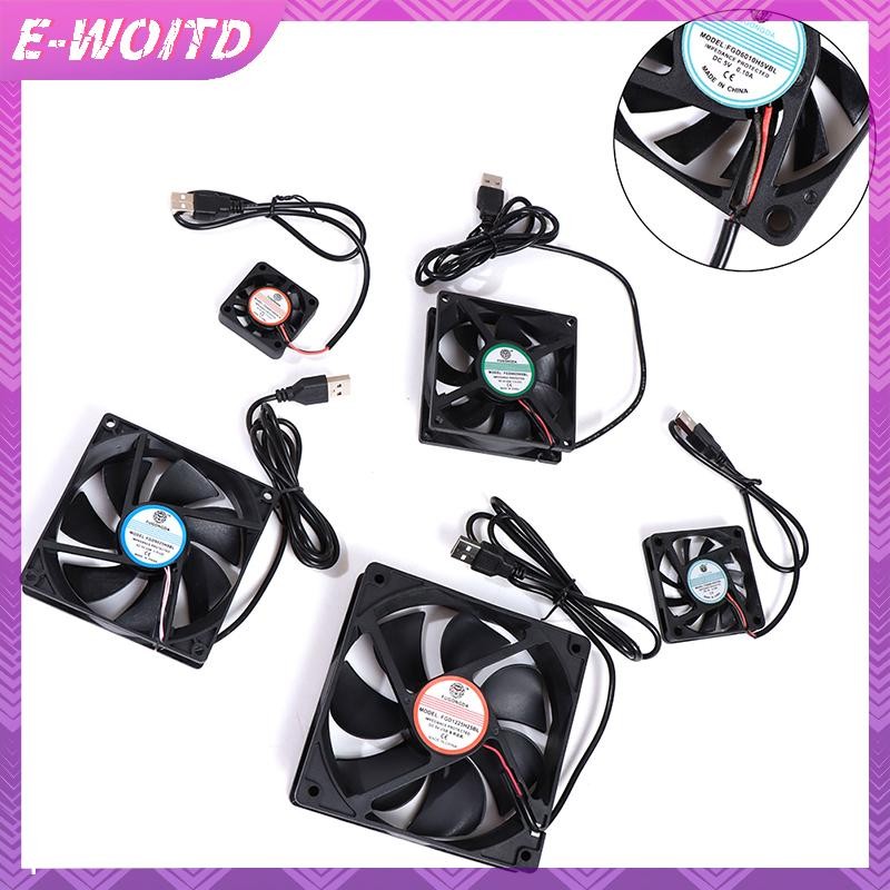 E-woitd DC 5V USB Vòng bi không chổi than Fen Máy tính PC Quạt làm mát im lặng Rất nhiều HNVN