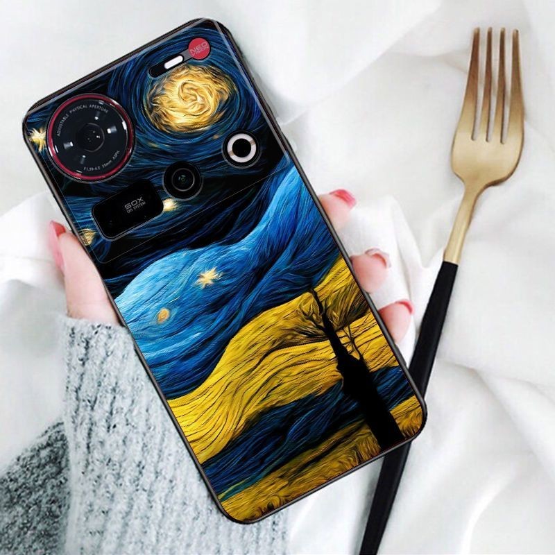 Thích hợp cho Nubia Z70S Ultra Phiên bản nhiếp ảnh gia Vỏ điện thoại Chống sốc Tranh sơn dầu Phong cách đơn giản Vỏ bảo vệ tùy chỉnh nâng cao