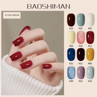 Baoshiman Mùa Hè Mambo Series Gel móng tay màu nguyên chất, đá trong suốt, đế quang, keo trị liệu nghệ thuật cho tiệm