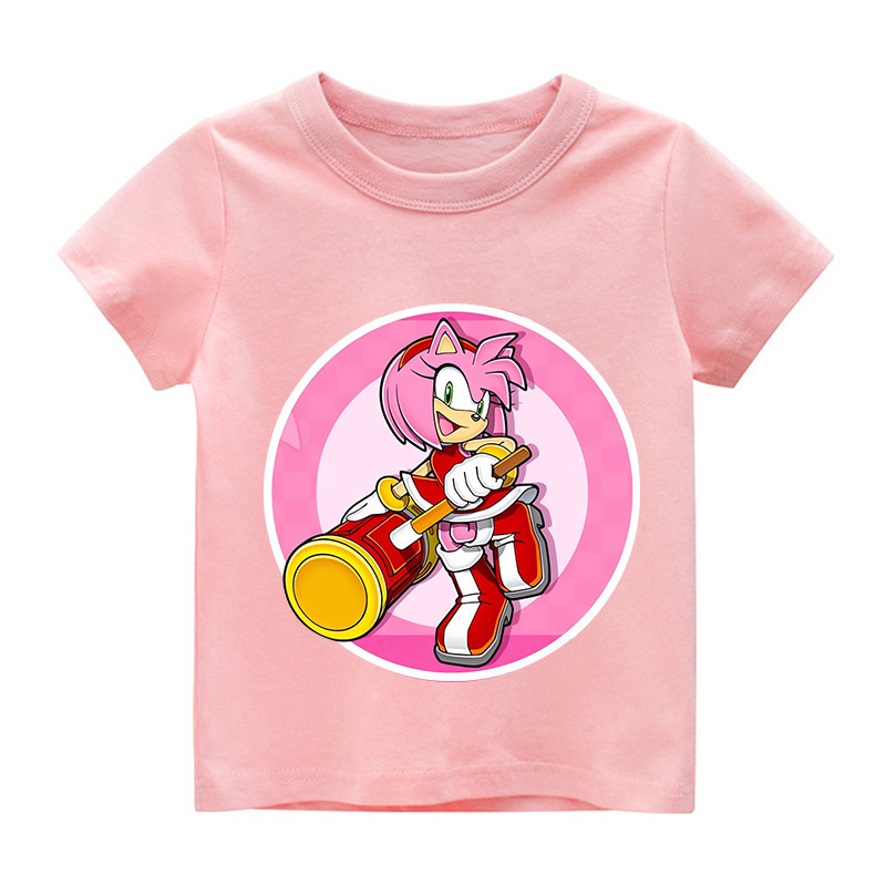 Hoạt Hình Sonic Shadow Amy Knuckles Đuôi Trẻ Em Áo Thun Anime In Hình Bé Trai Bé Gái Sinh Nhật Đồ Họa Hàng Đầu