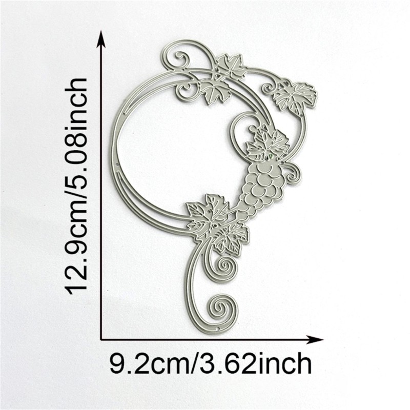 SA Vòng Hoa Nho Cắt Thép Carbon ChếtMetal Dập Nổi Giấy Nến Cho Thêu Sò