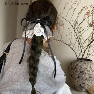Kẹp Tóc Ren Đuôi Ngựa Hoa Trắng, Phù Hợp Cho Cô Gái Trẻ Trung Và Thanh Lịch