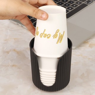 Giá để đồ cốc dùng một lần Thiết thực tinh tế Giá đỡ cốc đôi bằng nhựa Hộp đựng cốc trưng bày đứng tổ chức Đồ dùng nhà bếp 1 cái đa năng nhỏ gọn đơn giản chắc chắn phù hợp dùng cho gia đình căn hộ văn phòng và không gian nhỏ