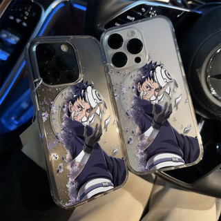 Ốp điện thoại Sasuke Naruto Obito Naruto cho iPhone16 15 14 11 13 12 X XS Pro Max XR Mini Xr 7 8 Plus Vỏ bảo vệ từ tính chống sốc trong suốt không màu vàng