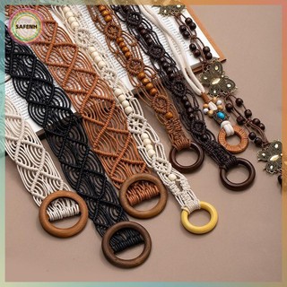 Thắt lưng nữ bohemian dệt tay retro dân tộc, phong cách Hàn Quốc - phụ kiện thời trang thường nhật