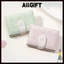 AllGIFT Ví Nhỏ Ngắn Dễ Thương, Túi ID Bé Gái Ví In Hình Mèo Con Thời Trang, Dây đeo Khóa PU Hộp đựng Thẻ Sinh Viên Túi đựng Tiền Nữ ﻿