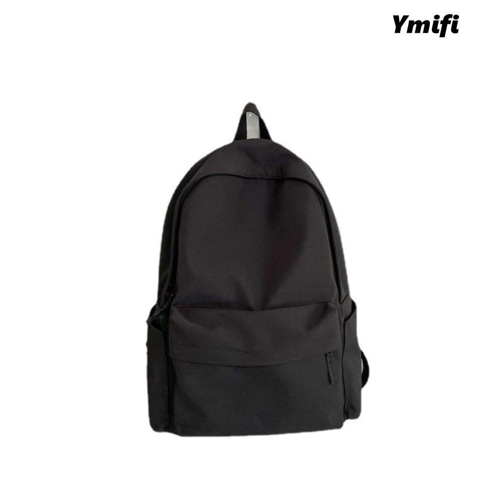 Ba lô đa năng YMIFI, Ba lô học sinh đi học sức chứa lớn không thấm nước, Túi máy tính Nylon hợp thời trang có thể giặt màu đen xám trắng đỏ Unisex