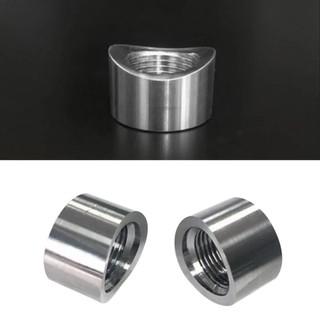 LOOKSHOW Phụ tùng ô tô đa năng Cảm biến oxy bằng thép không gỉ Đai ốc Hàn Bung Cắm M18x1.5 O2 Bộ chuyển đổi cảm biến đường cong Đai ốc khía Bung S9V2