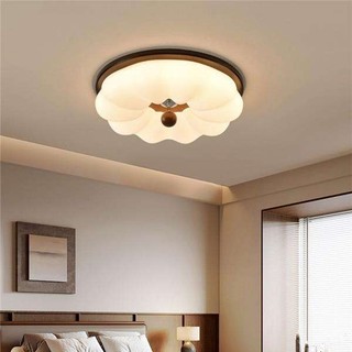 AIMI Đèn Ốp Trần Đèn Trần Bằng Gỗ Chụp Đèn Acrylic Đèn Led Thời Trung Cổ Phòng Ngủ Đèn Trang Trí Phòng Khách Phòng Ăn Phòng Học Trung Tâm