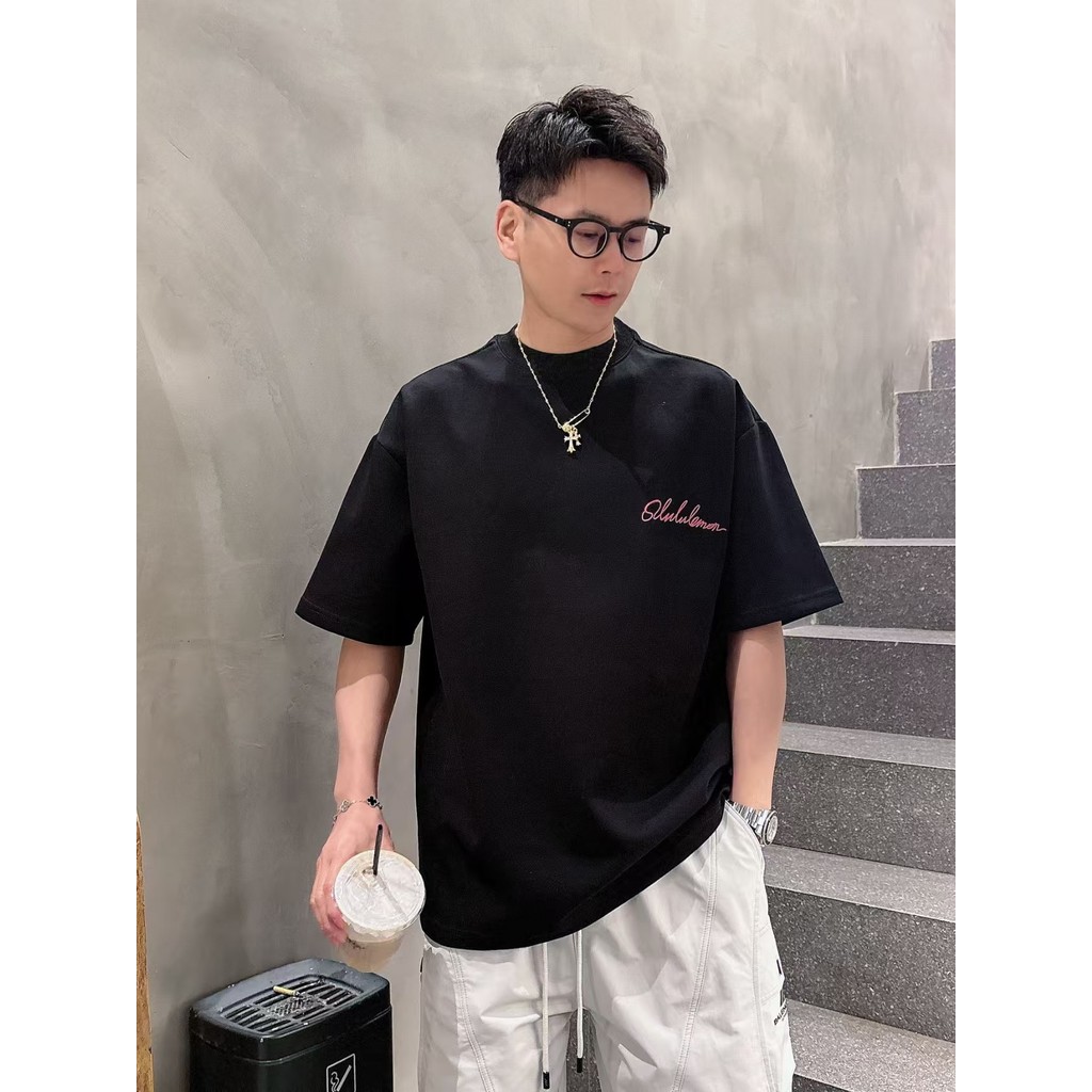 Lulu Lulu Thư Mùa Hè Nam Nữ Cặp Đôi Mặc Cotton Nguyên Chất Thể Thao Áo Thun Tay Ngắn