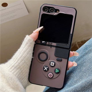 Vỏ hình bảng điều khiển trò chơi màu nâu sô cô la cho Samsung Z Flip 7 Flip 6 / 5 / 4 / 3 Fold 7 / Fold 6 / 5 / 4 / 3 Cape