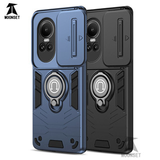 Dành Cho OPPO Reno 10 5G / 10 Pro 5G Ốp điện thoại Có Chân Đế Giáp Mặt Sau TPU Mềm Edge Bảo Vệ Ống Kính Máy Ảnh Chống Sốc Mỏng Bao