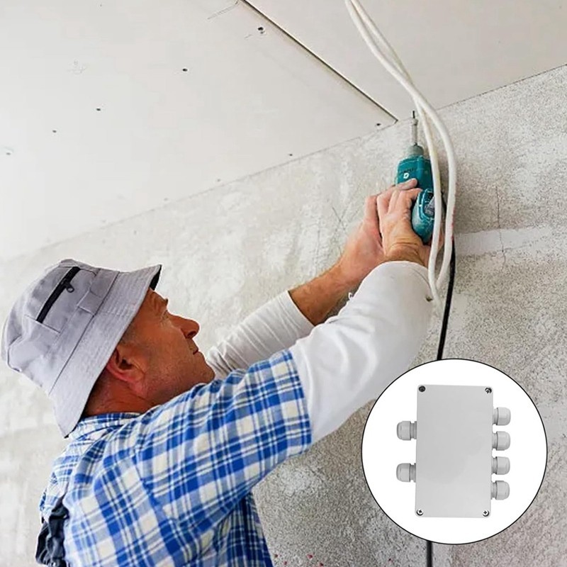 1 Chiếc IP66 Chống Thấm Nước Hộp Nối 2 Trong 4 Ra Hộp Điện Chống Thấm Nước Nhựa Cho Đường Kính 4-8 mm Dây