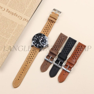 Sáp Dầu Da Thật Chính Hãng Dây Đeo Đồng Hồ 18mm 20mm 22mm Retro Vintage Matte Da Bò Đồng Hồ Vòng Tay Nam Nữ Đồng Hồ Phụ Kiện Cổ Điển Cổ Tay Da Bò