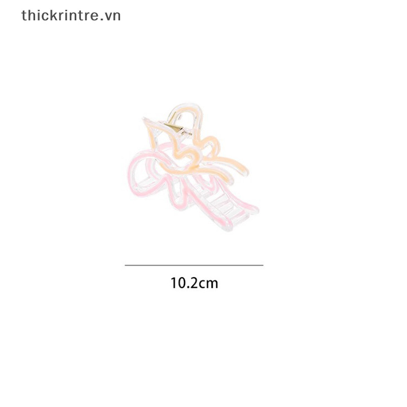 THI Gradient Màu Kẹp Tóc Cho Nữ Hairgrips Acrylic Vuốt Tóc Kẹp Tóc Phụ Kiện Tóc Thanh Lịch Bé Gái Mũ VN