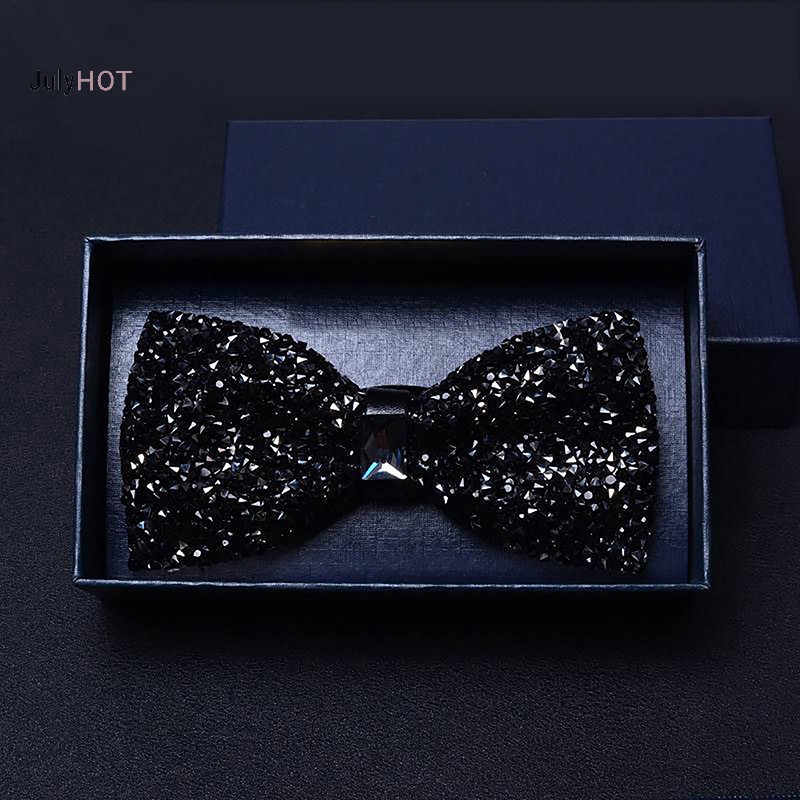 Julyhot Tinh Tế Kim Cương Giả Nơ Quý Ông Dây Buộc Dành Cho Nam Đính Kim Sa Lấp Lánh Thắt Nơ Thanh Lịch Nam Cưới Prom Tuxedo Phụ Kiện Quà Tặng Massivedeals