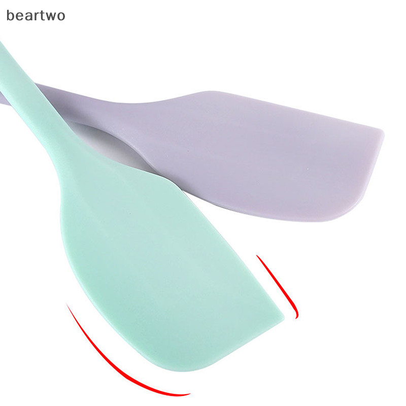 < Beartwo > Thìa kem silicon Chống dính chịu nhiệt Hoàn hảo để nấu nướng & khuấy Dụng cụ nhà bếp cấp thực phẩm Đẹp