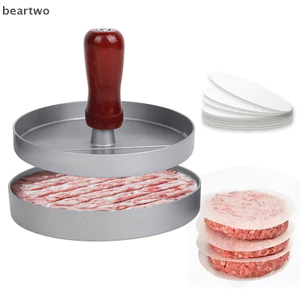 < Beartwo > Khuôn Hamburger Tròn Chất Lượng Cao Hợp Kim Nhôm Hamburger Thịt Bò BBQ Burger Thịt Báo Chí Thịt Khuôn Thực Phẩm Nhà Bếp Đẹp