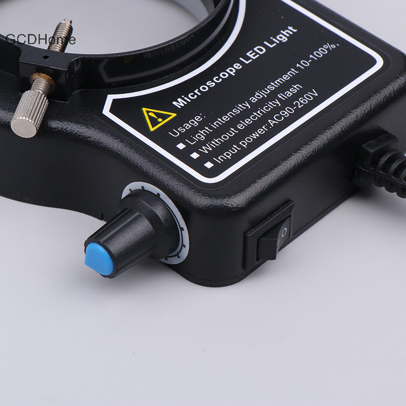 Kính hiển vi Gcdhome Đèn LED vòng chiếu sáng cho kính hiển vi Vòng tròn Đèn hiển vi công nghiệp Nguồn Camera EU Cắm HOT