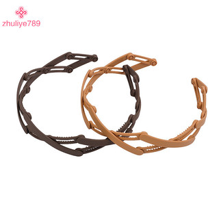 < zhuliye789 > Dây buộc tóc gấp di động dành cho nữ Băng đô rửa mặt chống trượt Phụ kiện tóc cho bé gái có thể thu vào