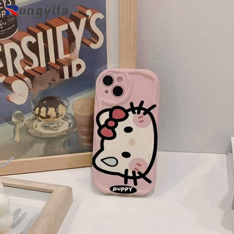 Ốp Điện Thoại Hello Kitty Màu Hồng Cho Vivo V40 Pro Y300 Pro Y19S 4G X200 Pro Ultra iQOO Z9 Turbo Z9X Neo 9 Pro Y28 4G Vỏ Hoạt Hình Mặt Lớn Kitty Dễ Thương May Mắn Mềm Chống Rơi