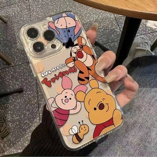 Ốp Điện Thoại Cho Samsung S24 Ultra S23 Plus S22 S21 S20 S23 FE Note 10 Lite 10 Pro 20 J7 Prime A15 A25 A02 A05S A03S Ốp Lưng Gấu Pooh Dễ Thương TPU Bảo Vệ Camera Chống Sốc