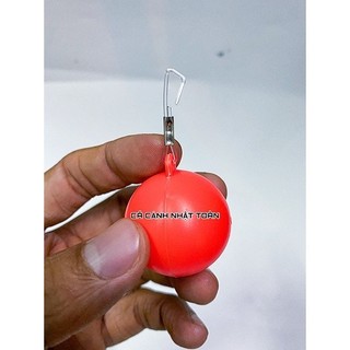 Phao nhựa đỏ câu cá, câu sông (có bi báo cá cắn)