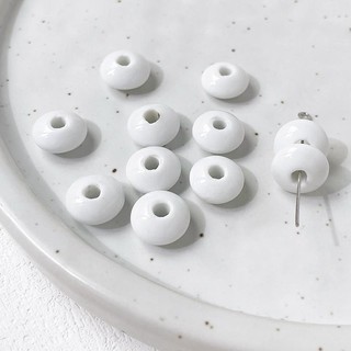 Hạt tròn gốm sứ diy in cổ điển Hạt rời trang sức thủ công vòng tay vòng cổ bông tai chuỗi hạt Vật liệu phụ kiện