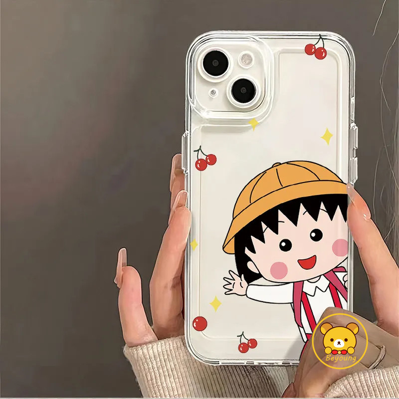 Ốp Điện Thoại Chibi Maruko-chan Cho Realme 12 11 10 9 Pro Plus 11X 10T 9i 8 7 6 5 3 2 Pro 8i 8s 7i Global 6s 6i 5s 5i 3i 5G 4G Thời Trang Cô Gái Dễ Thương Hoạt Hình Anime Mềm Mại Bao da