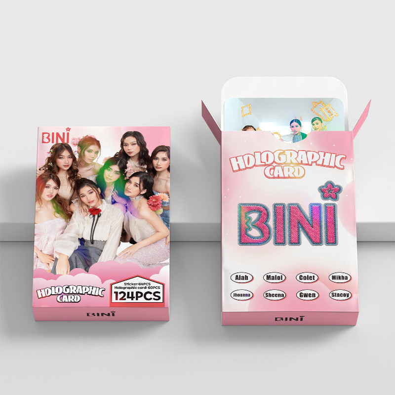 30-124 chiếc BINI Photocards Biniverse CHERRY TRÊN Laser ba chiều Lomo Cards Aiah Colet Maloi Gwen Stacey Mikha Jhoanna Sheena Dán Bưu thiếp ba chiều YM