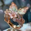 Nhẫn bướm JVSUB, Phụ kiện trang sức Quà tặng Nhẫn cổ điển, Đồ thủ công thời trang Trang trí ngón tay không phai màu
