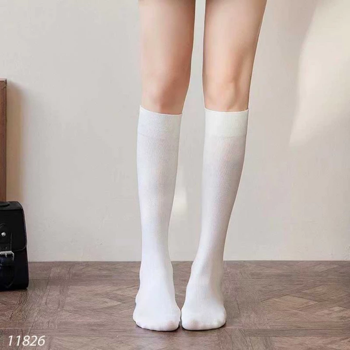 Zxyouping jk Gothic Tất / Tất ngắn / Tất bắp chân / Tất đầu gối / Tất trên đầu gối / Tất cao / Tất đồng phục jk / Học sinh Hàn Quốc Tất & Vớ trắng đen – 7
