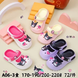 sục đính sticker Kuromi đáng yêu cho bé EVA nhẹ êm chân mẫu mới QCCC có quai tùy chỉnh thời trang trẻ em A063