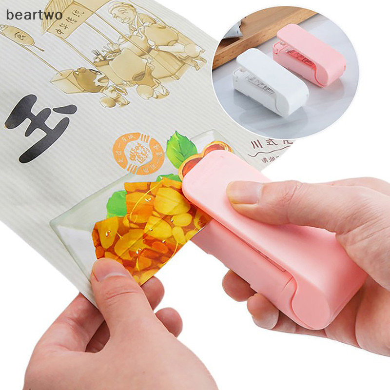 < Beartwo > 1 Gói Máy Niêm Phong Di Động Niêm Phong Túi Nhựa Nhiệt Túi Thực Phẩm Áp Lực Tay Nhiệt Niêm Phong Máy Dụng Cụ Nhà Bếp Đẹp