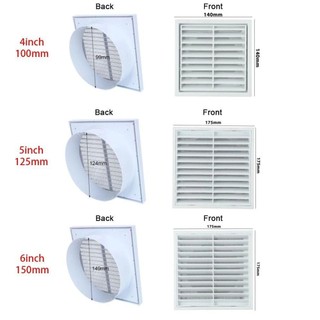 ROOMYCO 1 Cái Cửa Xả Không Khí Tươi, Lưới Tản Nhiệt Nhựa Cửa Thoát Khí, Tường Trần Đường Ống Thông Gió Màu Trắng Điều Hòa Ổ Cắm
